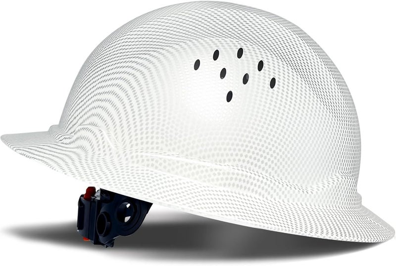 SAFEBUILDER SBD-G1C Construction Full Brim Safety Helmet HDPE Hard Hat Vented Hardhats Sunshade Carbon Fiber Pattern Industrial Work Certified ANSI/ISEA Z89.1 - Image 1